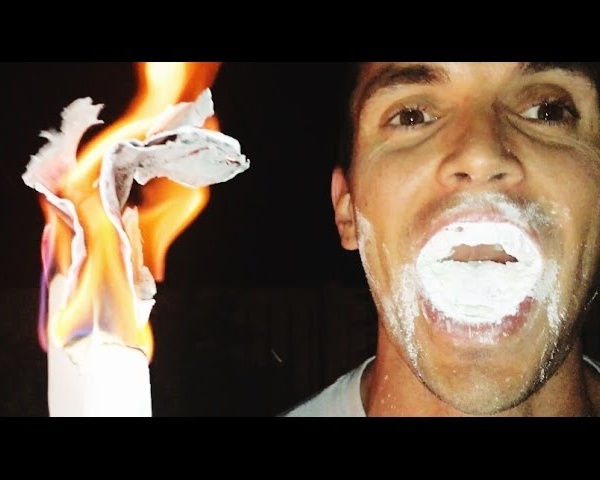 Kids, Don’t Try this at Home! The Cornstarch Fire Breathing Challenge ð¥